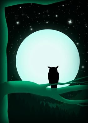 Owl over the moon