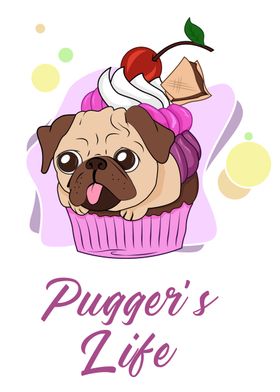 Cute Puggers life Poster