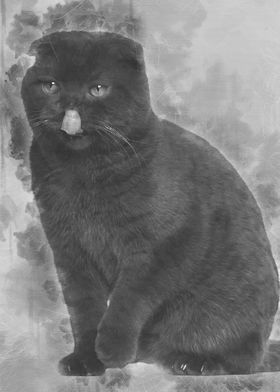 Scottish Fold cat 1 year o