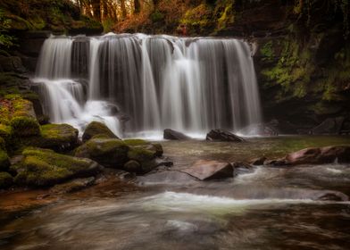 Cwmdu waterfall in Pontard