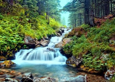 Waterfall in Rila Mountain