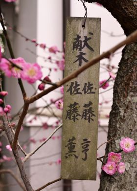 Temple signage