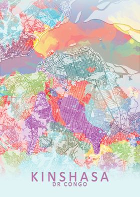Kinshasa Colour Splash Map