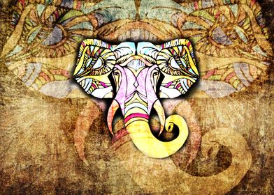 Surreal elephant Ganesha