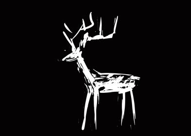 Black and White Deer