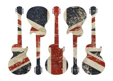 Guitar shaped UK flag