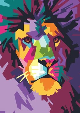 Lion face Pop Art