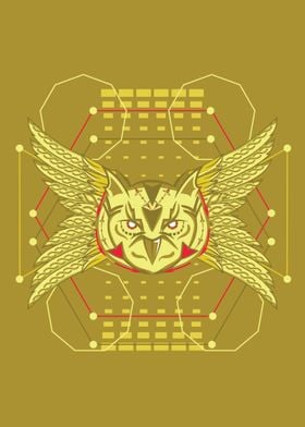 Yellow Owl Sacred Geometry