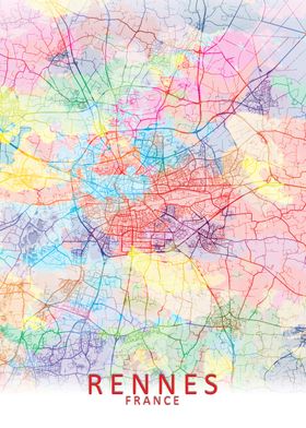 Rennes Splash City Map