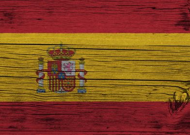 Wooden Spanish Flag