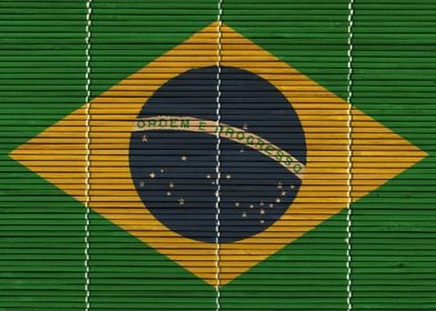 Bamboo Brazilian Flag
