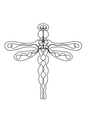 dragonfly in lineart