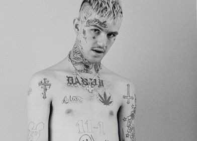 Lil Peep black and white