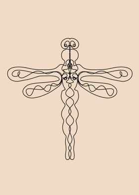 dragonfly in lineart 