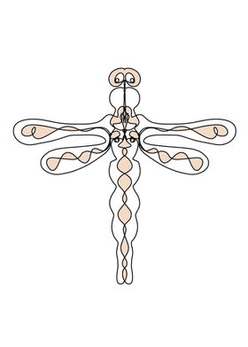 dragonfly in lineart 