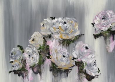Modern White Roses