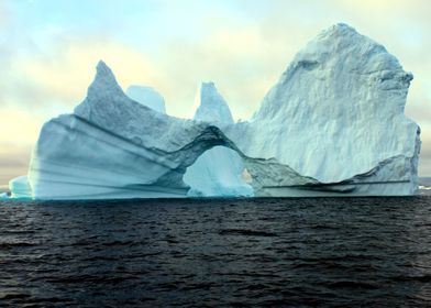 Iceberg with an arch 
