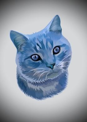 Cute Blue Cat