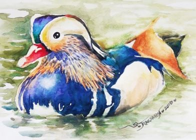 Teal Art Watercolor