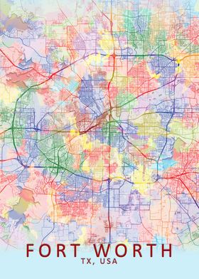 Fort Worth Splash City Map