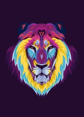 lion pop art 