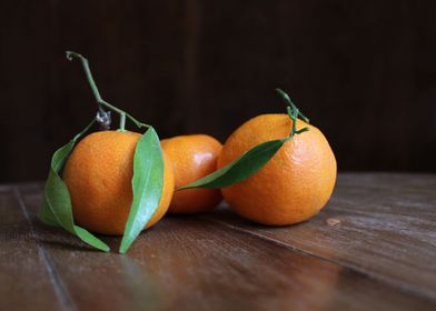 Oranges on table 