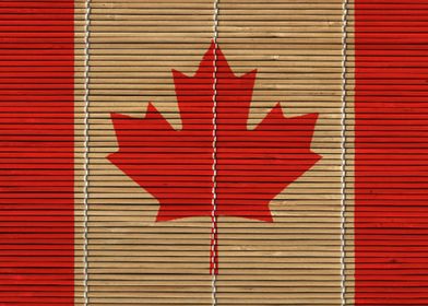 Bamboo Canadian Flag