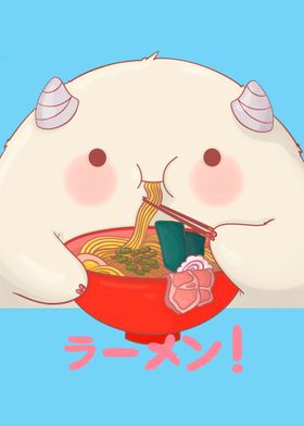 Pafu Chan eating Ramen