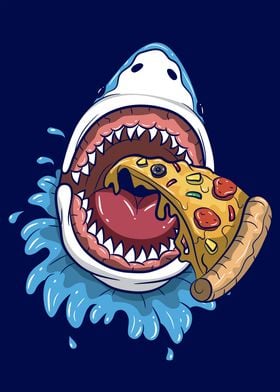 Shark Eating Pizza
