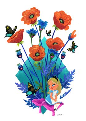 Alice with Poppies