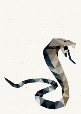 Low Poly Cobra Snake