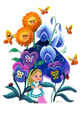 Alice with Flowers