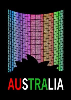 Australia Silhouette Art