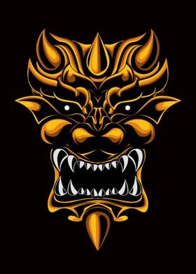 Gold Devil Mask