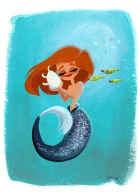 Mermaid with shell 