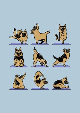 German Shepherd Yoga