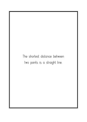 The shortest distance