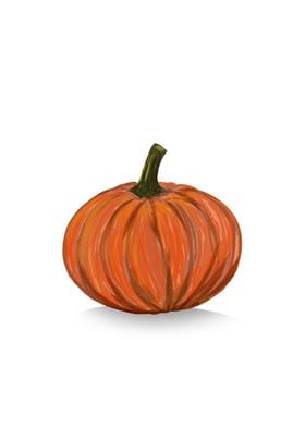 pumpkin on white line art