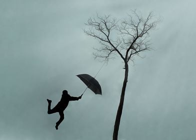 flying umbrella