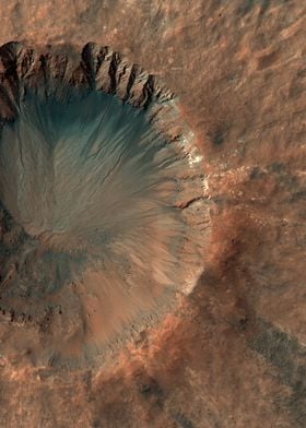 Mars Sirenum Fossae Crater