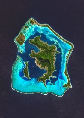 Bora Bora Satellite Map