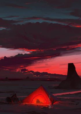 Camping in the Sunset
