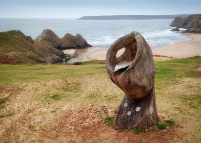 Sculpture at Three Cliffs