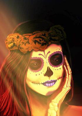 Catrina Pensativa' Poster by Luis Andrés Morales Navarro | Displate