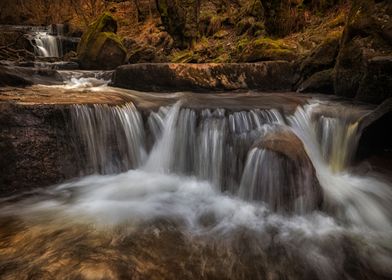 waterfalls at Blaen y Glyn