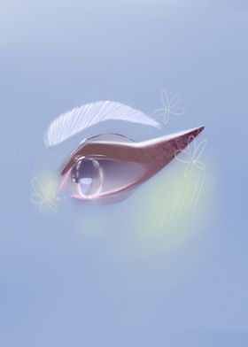 Eye Illustration babyblue
