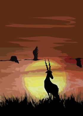 Antelope at Dusk