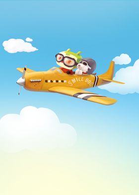 Little Pilot On A Plane