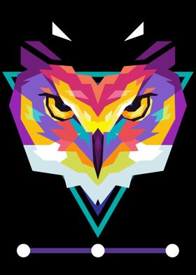 Owl head abstract