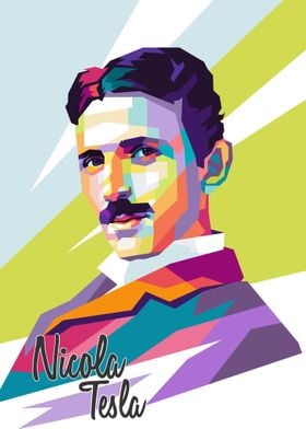 Nicola Tesla pop art